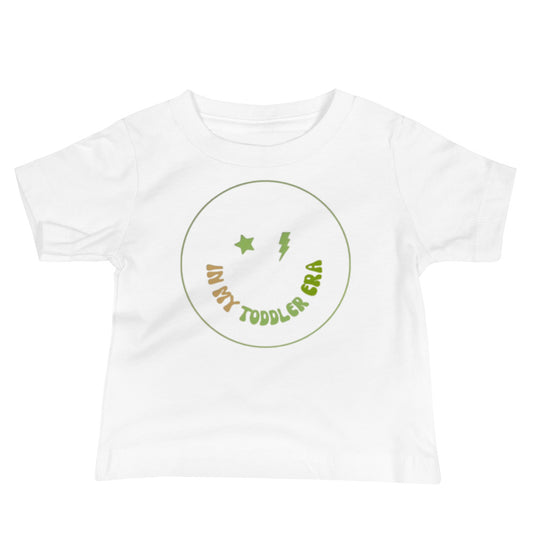 In My Toddler Era Baby Tee - Green Print