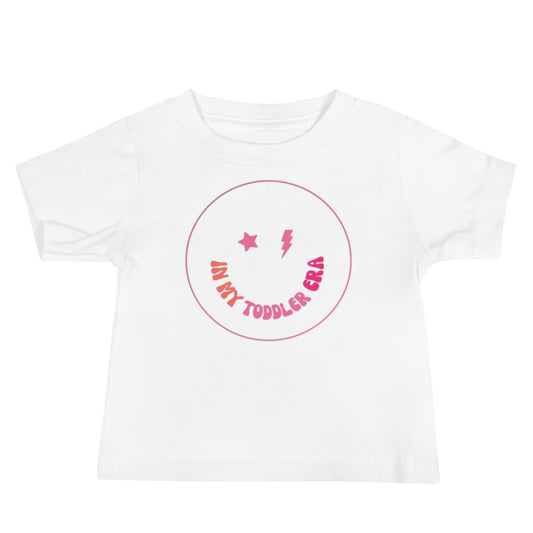 In My Toddler Era Baby Tee - Pink Print