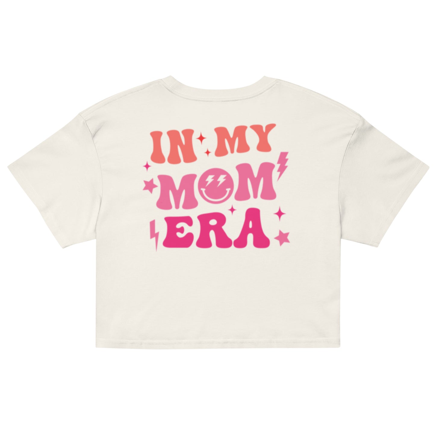 In My Mom Era Crop Top - Pink Print