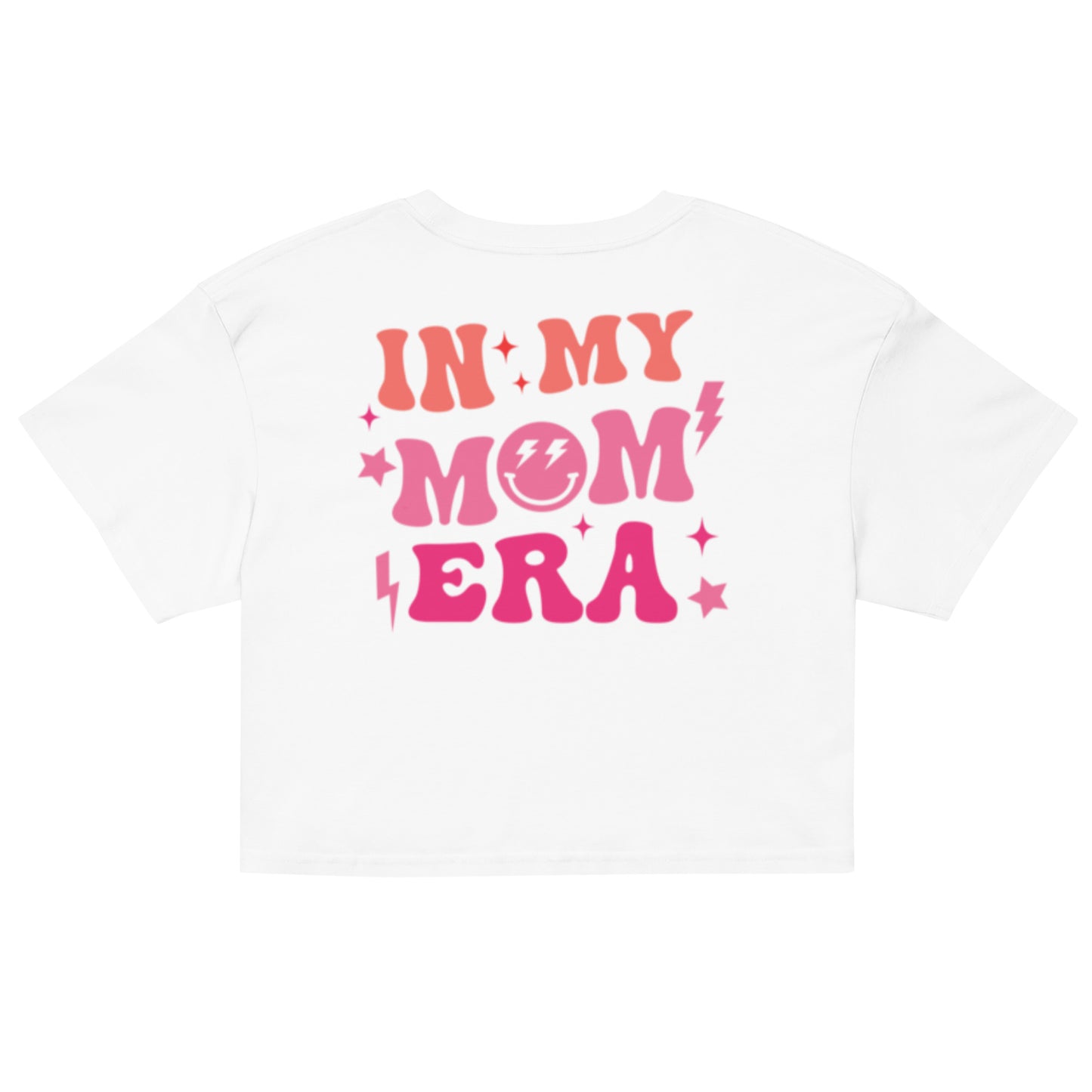 In My Mom Era Crop Top - Pink Print